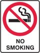 Brady Small Stick On Labels No Smoking H125mmxW90mm Self Adhesive Vinyl