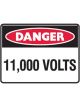 Brady Small Stick On Labels Danger 11000 Volts H90mmxW125mm Vinyl
