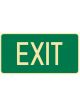 Brady Exit Sign - Exit, H180mm x W350mm Luminous Metal, White/Green