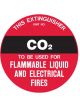 Brady Fire Disc - CO2, 200mm Diameter, Self Adhesive Vinyl, White/Red