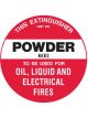 Brady Fire Disc Powder B(E) 200mm Diameter Self Adhesive Vinyl White/Red
