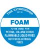 Brady Fire Disc - Foam, 200mm Diameter, Self Adhesive Vinyl, White/Blue