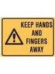 Brady Small Stick On Labels Keep Hands & Fingers Away H90mmxW125mm Vinyl