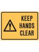 Brady Small Stick On Labels Keep Hands Clear H90mmxW125mm Vinyl