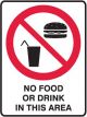 Brady Small Stick On Labels No Food Or Drink
