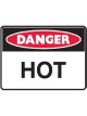 Brady Small Stick On Labels Danger Hot H45mm x W38mm Self Adhesive Vinyl