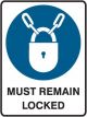 Brady Small Stick On Labels Must Remain Locked H125mmxW90mm Vinyl