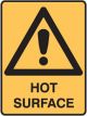 Brady Warning Sign - Hot Surface, H300mm x W225mm Polypropylene,