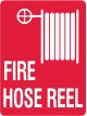 Brady Fire Equipment Sign Fire Hose Reel H600mm x W450mm White/Red
