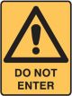 Brady Small Stick On Labels Do Not Enter H125mmxW90mm Vinyl