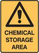 Brady Warning Sign Chemical Storage Area H300mm x W225mm Polypropylene