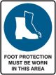 Brady Small Stick On Labels Foot Protection Must Be Worn In This Area