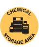 Brady Floor Sign Chemical Storage Area 440mm Dia Self Adhesive Vinyl