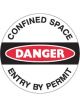 Brady Floor Sign Danger Confined Space Entry 440mm Dia