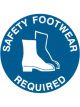 Brady Floor Sign Safety Footwear Required 440mm Dia Self Adhesive Vinyl