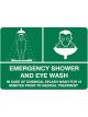 Brady Emergency Information Sign Emergency Shower & Eye Wash H225mmxW300mm Metal