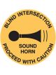 Brady Floor Sign Blind Intersection Sound Horn 440mm Dia