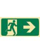 Brady Exit Sign Running Man Arrow Right H180mmxW450mm Luminous
