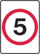 Brady Speed Limit Sign - 5, H600mm x W450mm Class 1 Reflective Aluminium