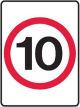 Brady Speed Limit Sign 10 H600mm x W450mm Class 1 Reflective Aluminium