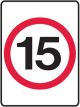 Brady Speed Limit Sign 15 H600mm x W450mm Class 1 Reflective Aluminium