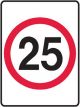 Brady Speed Limit Sign 25 H600mm x W450mm Class 1 Reflective Aluminium