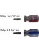 Chapman Double-Ended Phillips/Slotted Bits & Stubby Handle Set