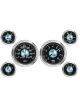 Stewart Warner Gauge Kit Black Speedo Tacho Water Temp Fuel Level Voltm
