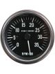 Stewart Warner Tacho Black White Numbers 0-3500 Rpm 3-3/8