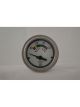 Stewart Warner Voltmeter 24 Volt with White And Black Pointer.