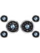 Stewart Warner Gauge Kit Black Speedo Tacho Water Temp Fuel Level V
