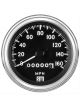 Stewart Warner Speedometer Gauge 3-3/8 0-160 MPH Polished Mechanical