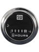 Stewart Warner Bracket Mount DC Hourmeter 2-1/16 Polished 10-50 VDC
