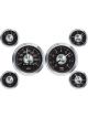 Stewart Warner Gauge Kit Black Speedo Tacho Water Temp Fuel Level Vo