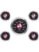 Stewart Warner Gauge Kit Black Speedo Water Temp Fuel Level Voltmet