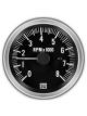 Stewart Warner Tacho Deluxe Series Black 0-8000 Rpm 3-3/8