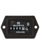 Stewart Warner Gauge Hourmeter 0-10000 Hours 10-80V Dc Elec Black