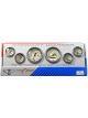 Stewart Warner Gauge Kit Wings Beige Speedo Tacho Fuel Level Oil Pres