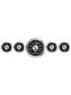 Stewart Warner Gauge Kit Black Speedo Water Temp Fuel Level Voltmeter