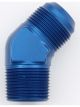 Aeroquip Fitting Adapter 45 Degree 16 AN Male to 1 in NPT Male Alumin