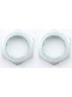 Aeroquip Bulkhead Fitting Nut - 6 AN - Steel - Natural - Pair