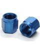 Aeroquip Fitting Tube Nut 6 AN 3/8 in Tube Aluminum Blue Anodize Pair
