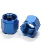 Aeroquip Fitting Tube Nut 8 AN 1/2 in Tube Aluminum Blue Anodize Pair