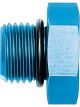 Aeroquip Fitting Plug 12 AN O-Ring Hex Head Aluminum Blue Anodize