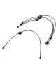 Allstar Performance Hood Pin Lanyard 10 in Long Nylon Black Set of 4