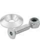 Allstar Performance Countersunk Bolt Kit 1/4-20 in Thread 1.000 in L