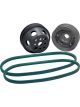 Allstar Performance Pulley Kit 1 to 1 2 Groove V-Belt Billet Aluminu