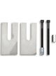 Bell Tech Leaf Spring Shim 2 Degree 2-1/2 in Width Aluminum Natural Pair
