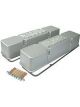 Brodix Valve Cover Tall Brodix Logo Aluminum Natural Small Block Chevy (VC 102)