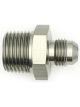 Deatschwerks Fitting Adapter Straight 6 AN Male to 1/2 in NPT Male